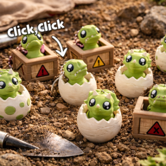 🦖 Dino Clickers – Collectible Fidget Keychains