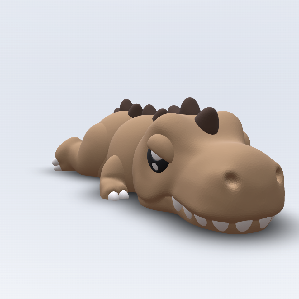 Cute Flexi Dino Keychain or Magnet - Image 10