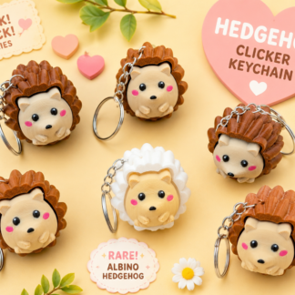 Hedgehog Clicker Keychain