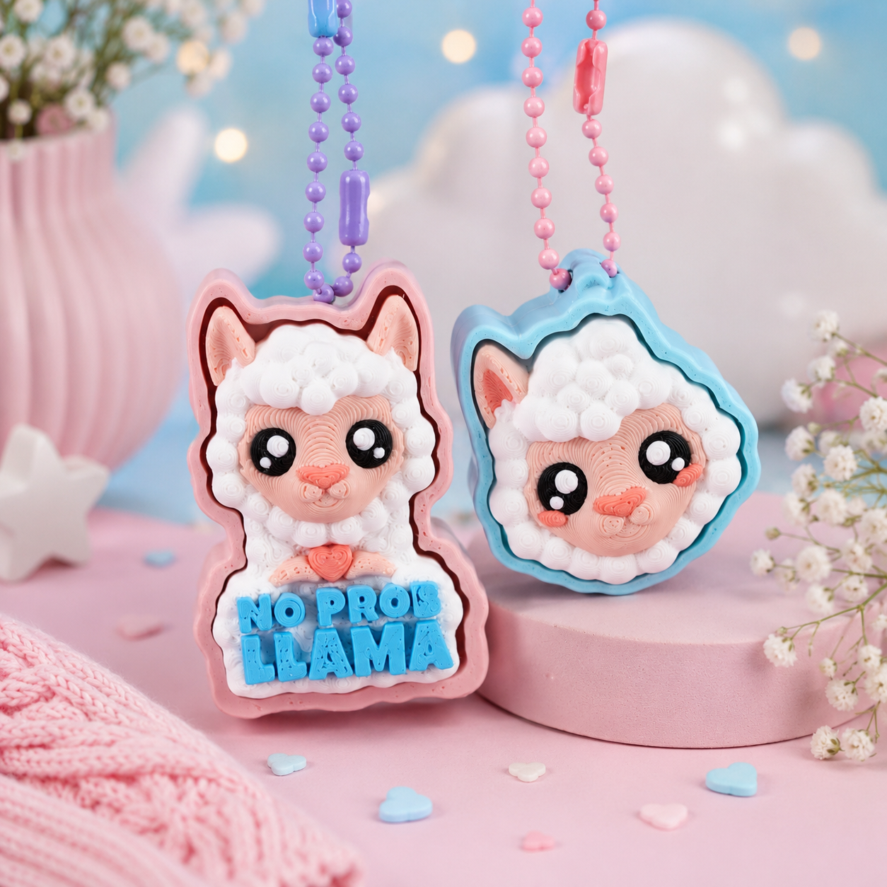 Llama Clicker Keychains