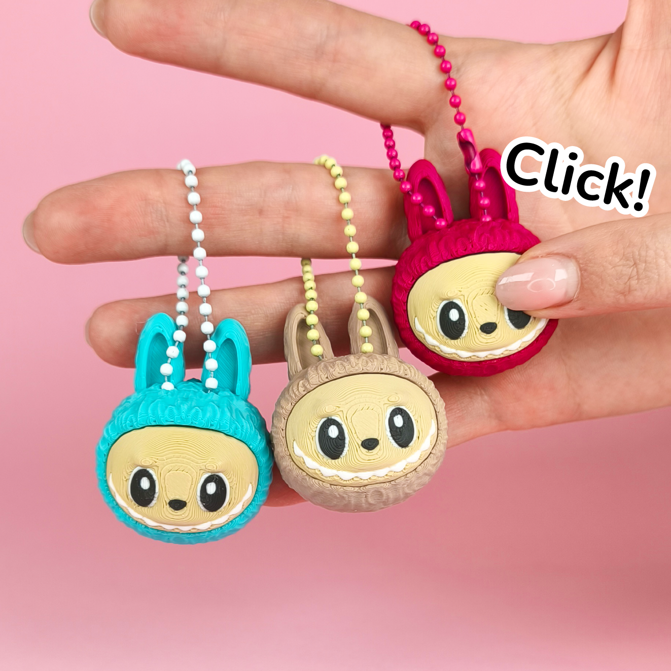 Labubu Clicker Keychain