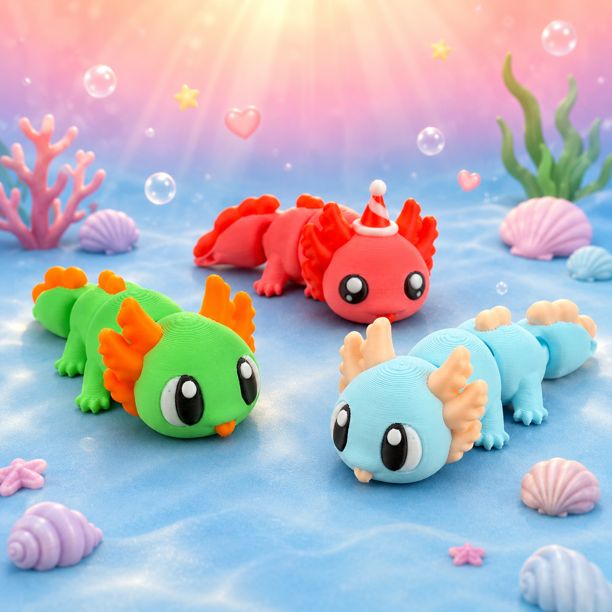 Articulated Magnetic Axolotl – 3D-Printed Flexi Friend - Image 4