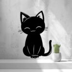 2D Cute Cat Wall Art