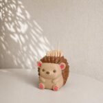 Hedgehog toothpick holder with toothpicks forming its spines